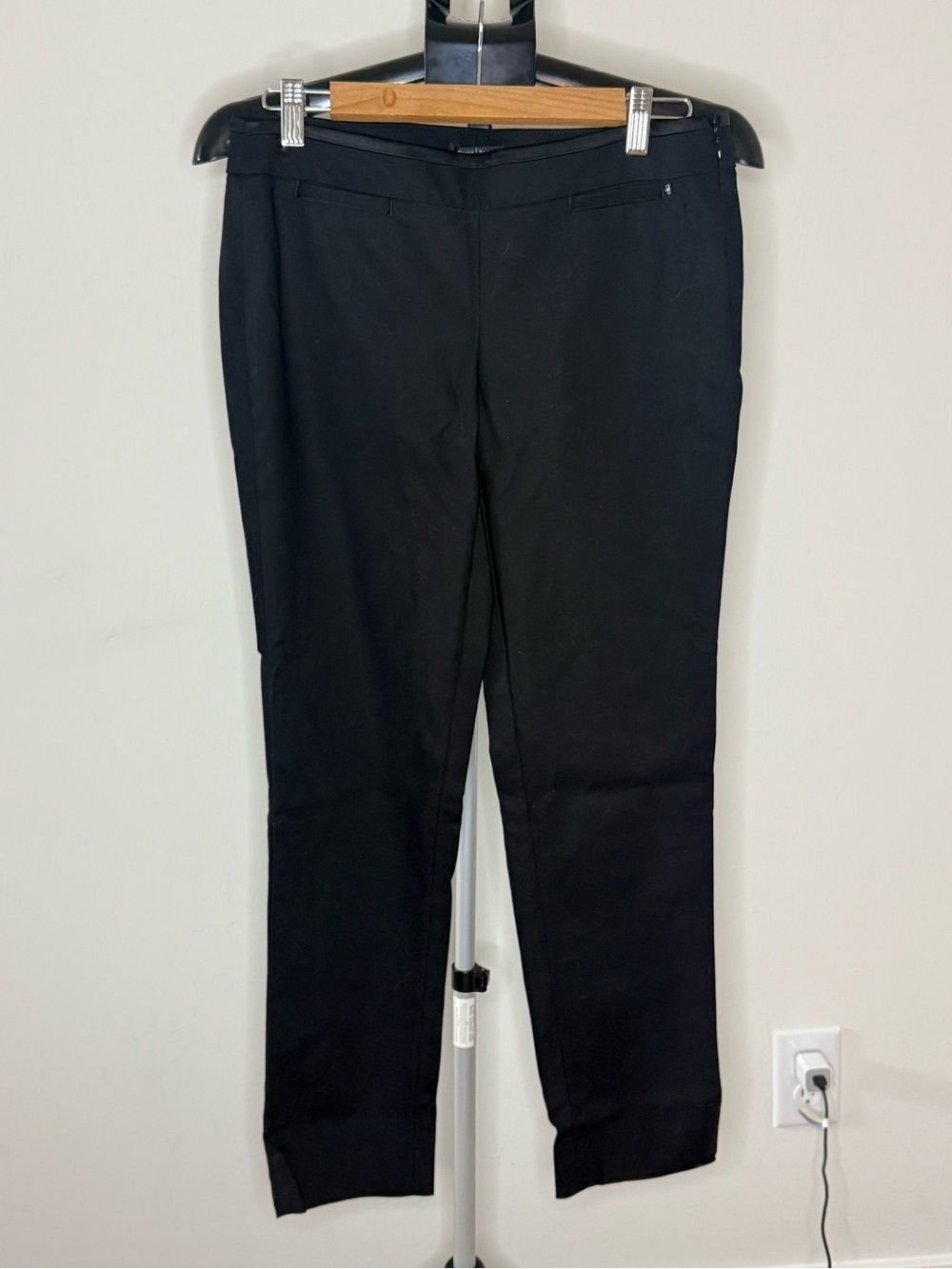 White House Black Market Perfect Form Slim Leg Ankle Pants Black Size 4R - Picture 2 of 8